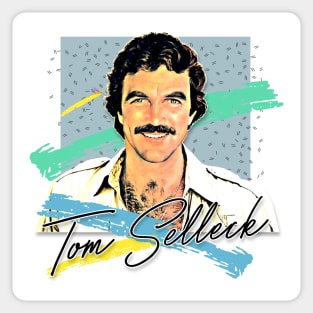 Tom Selleck 80s Aesthetic Design Sticker